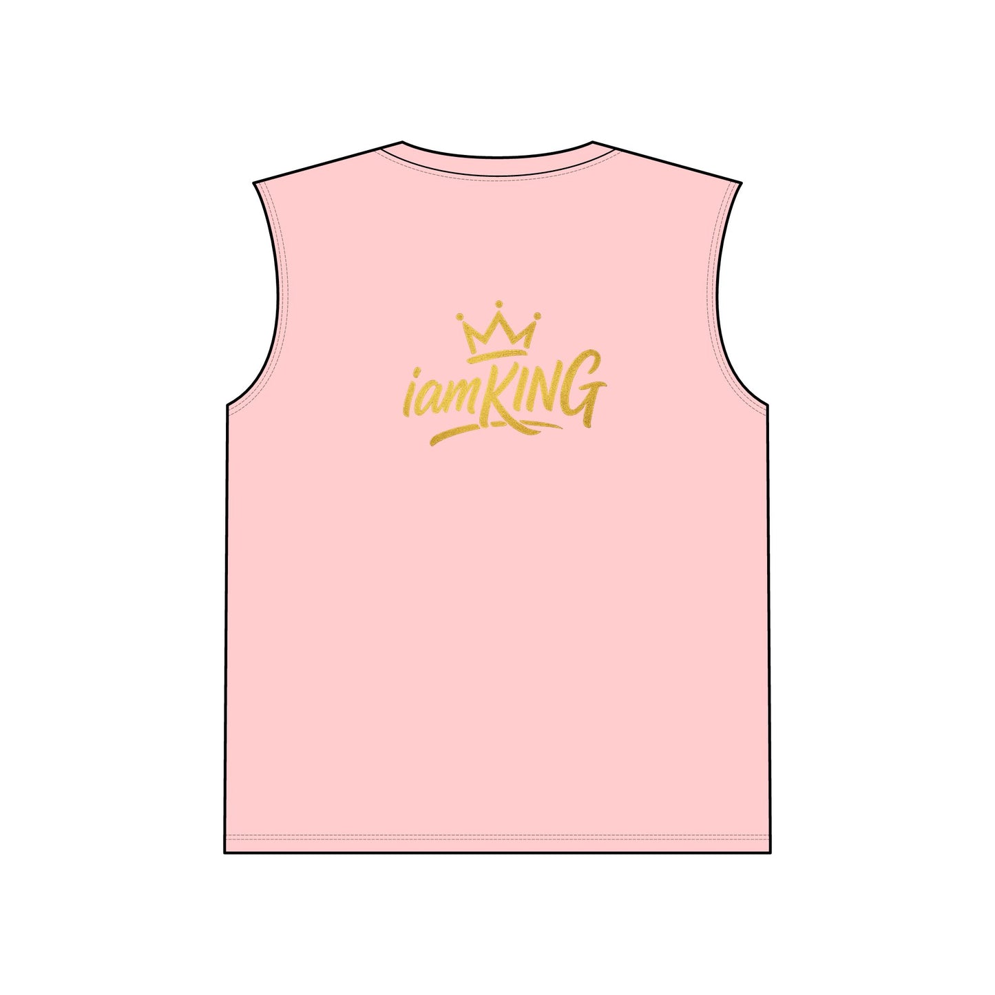 iamKing Muscle Tank — Sleeveless Graphic Tank Top with Gold Crown Logo
