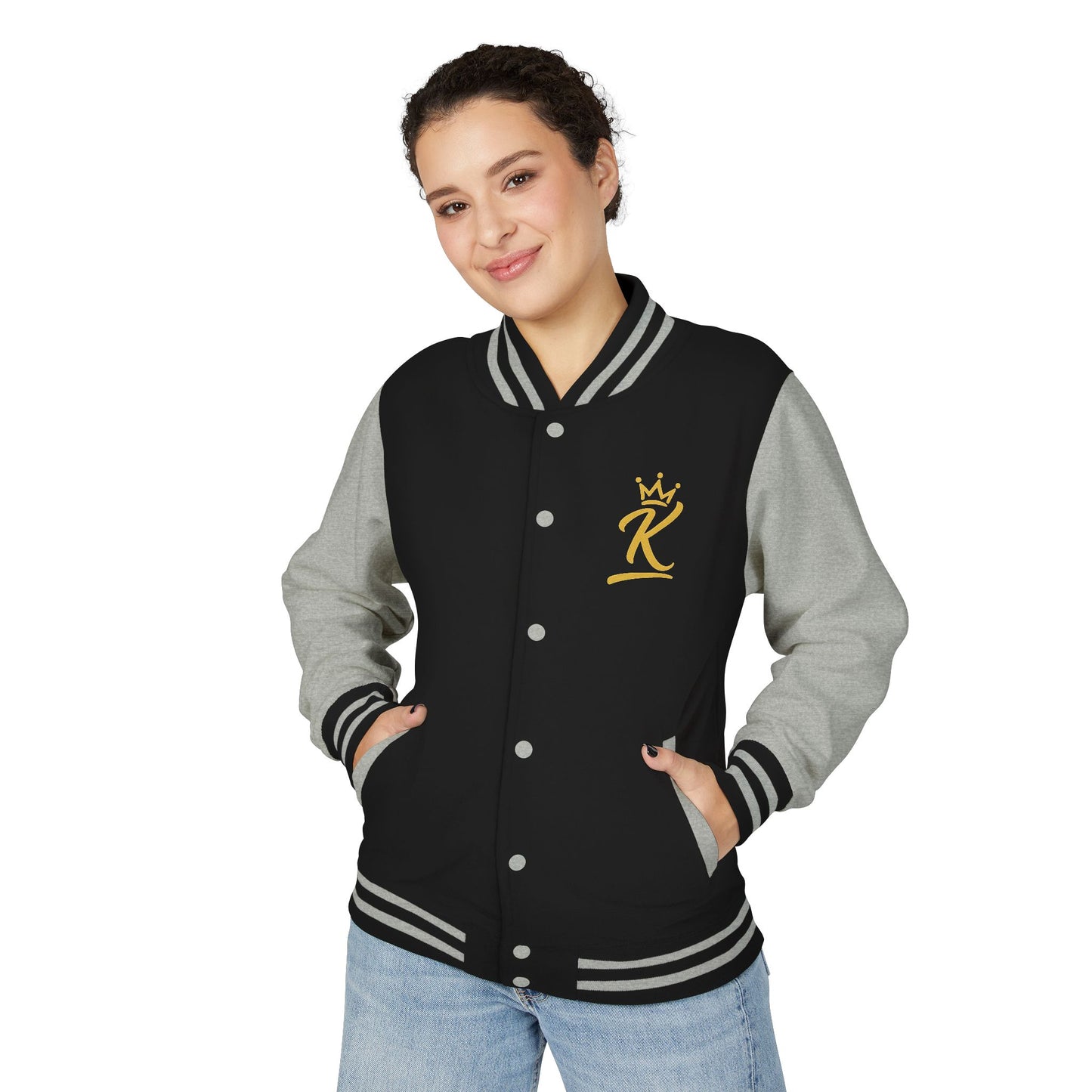 Letterman Jacket - 'iamKing' Gold Varsity Jacket (Fuel Your Best Self)