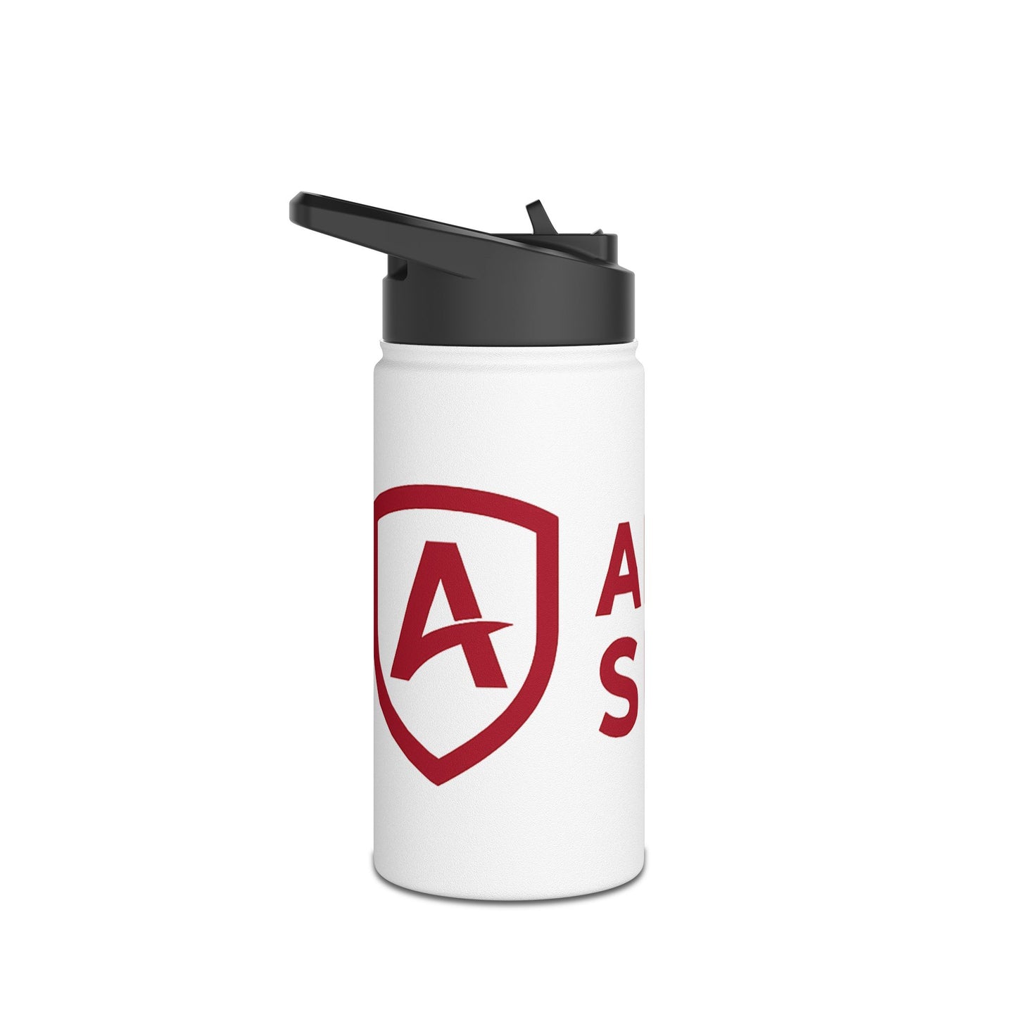 All‑In-1 Supps Stainless Steel Water Bottle — Red Shield Logo