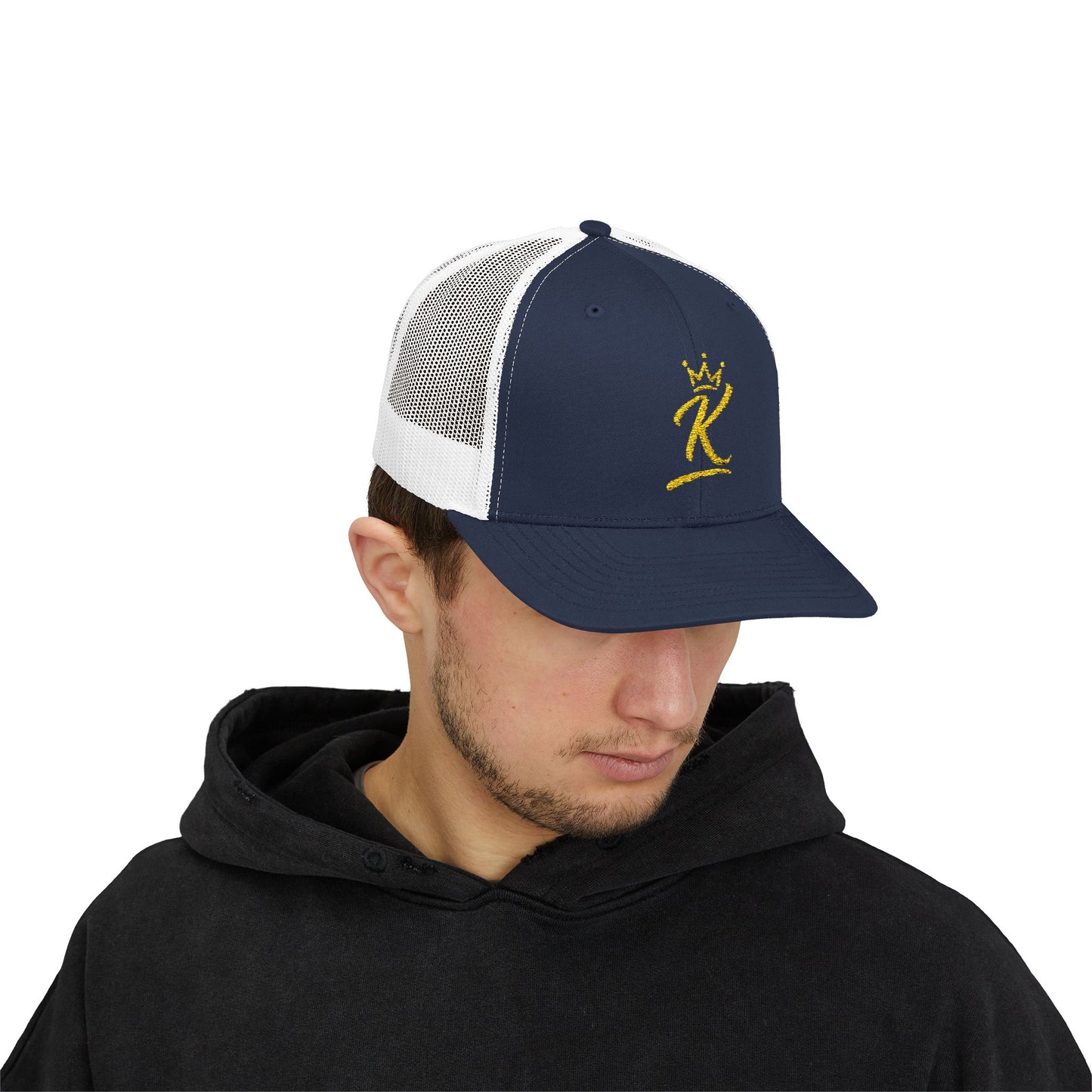 King 'K' Gold Script Snapback Trucker Cap