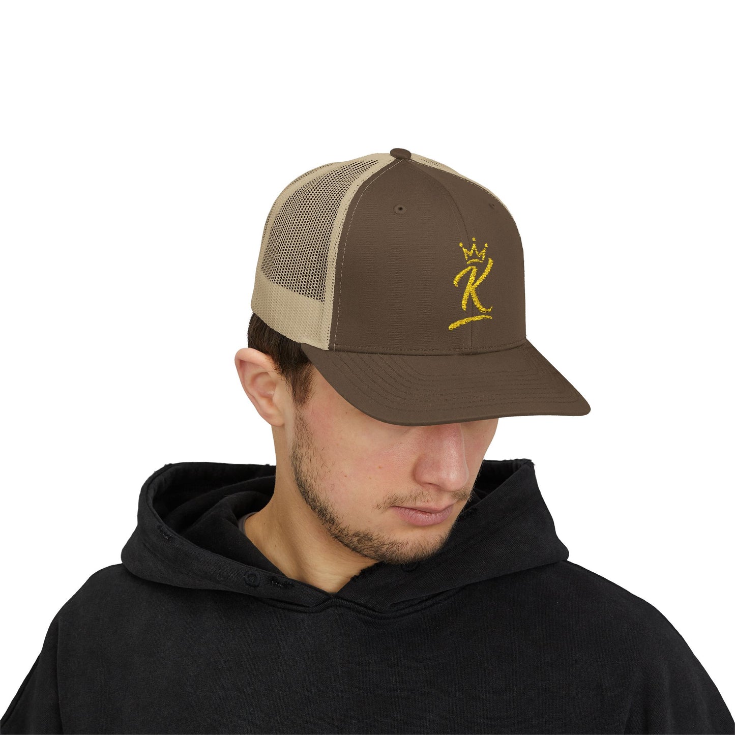King 'K' Gold Script Snapback Trucker Cap