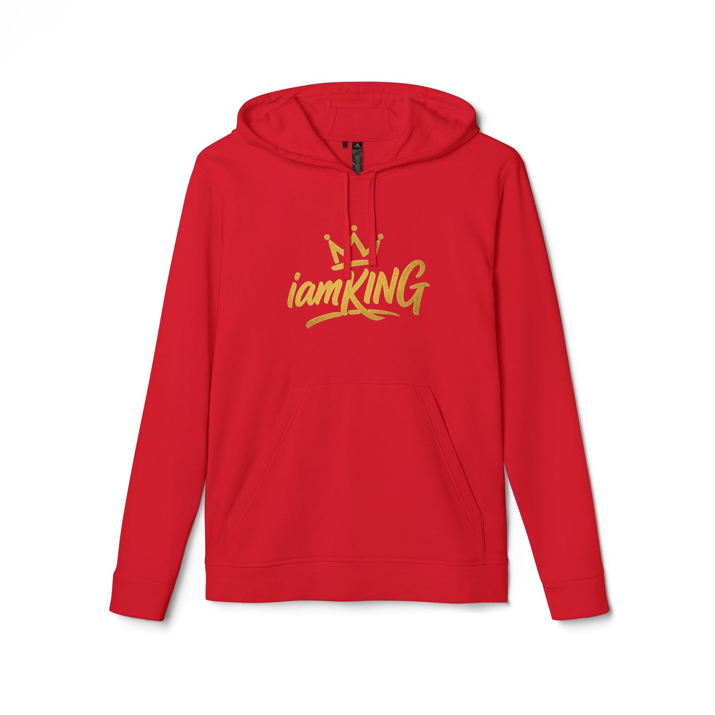 King Graphic Hoodie — "iamKING" Script Logo, Outlift Outlast Outwork Back Design