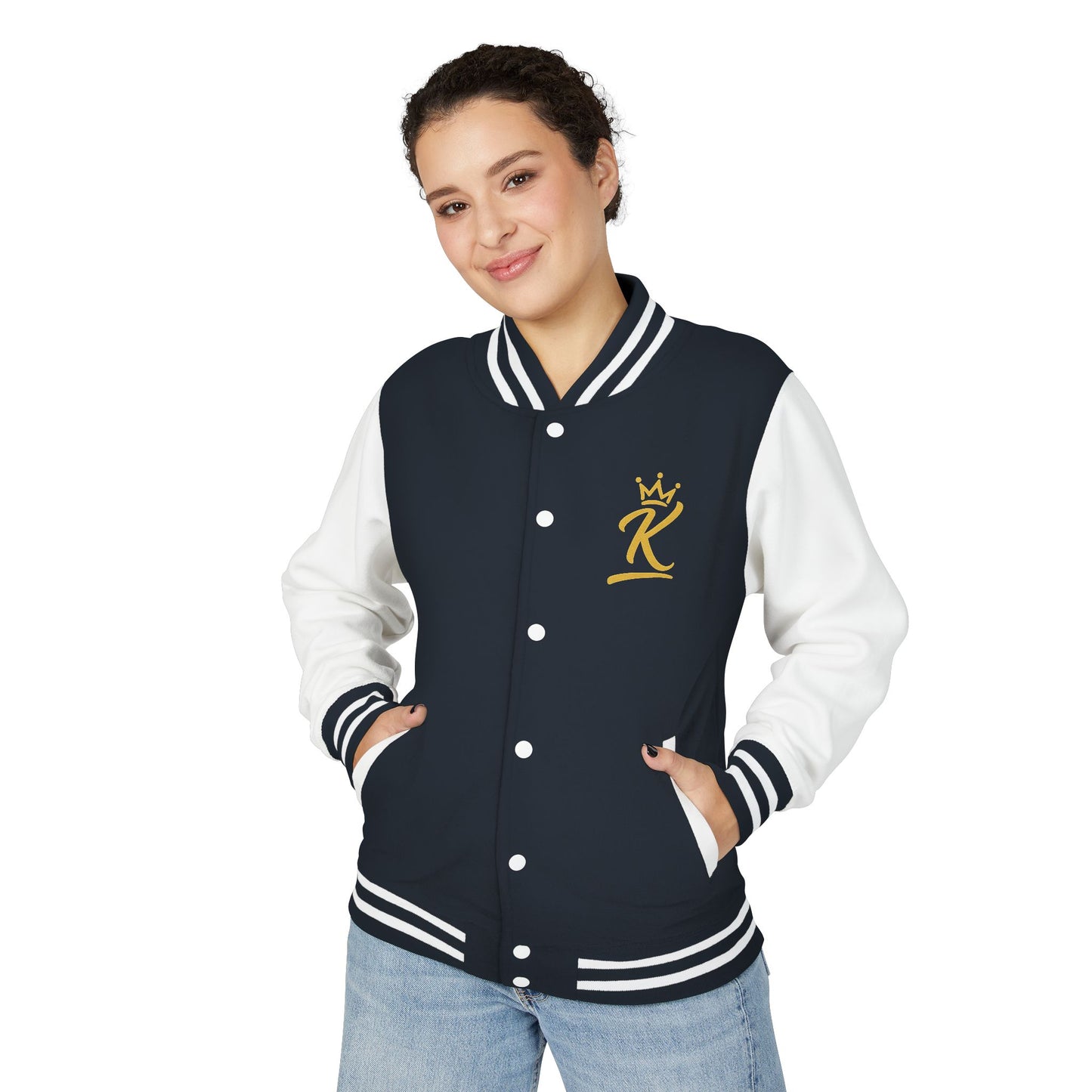 Letterman Jacket - 'iamKing' Gold Varsity Jacket (Fuel Your Best Self)