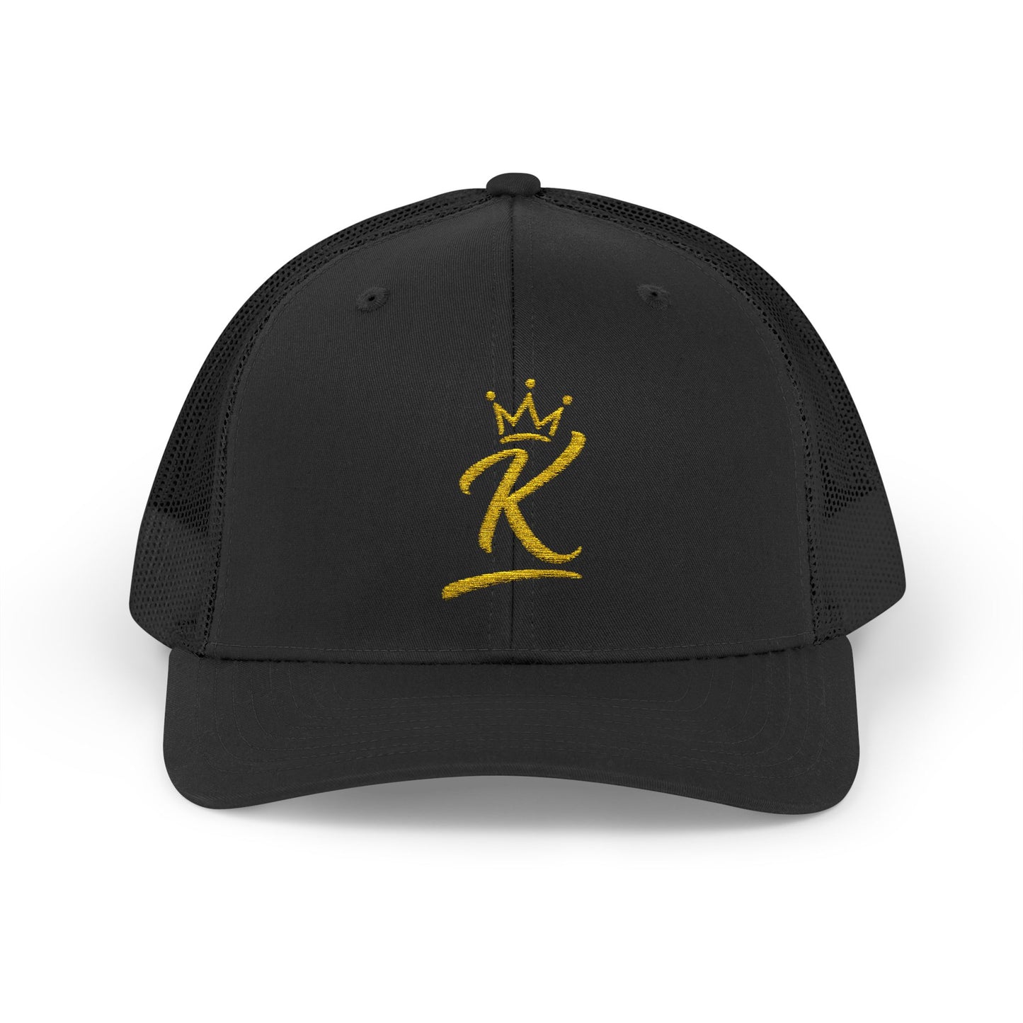 King 'K' Gold Script Snapback Trucker Cap