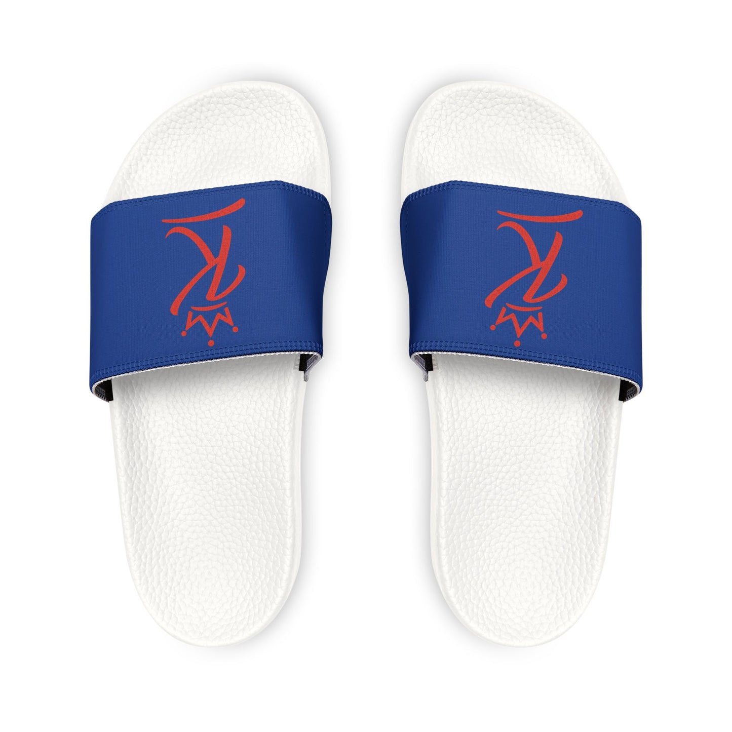 Men's Slide Sandals with Red Signature Logo – Casual Pool & Lounge Slides