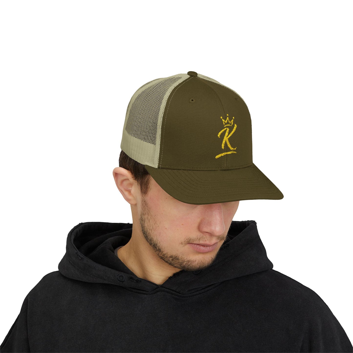 King 'K' Gold Script Snapback Trucker Cap