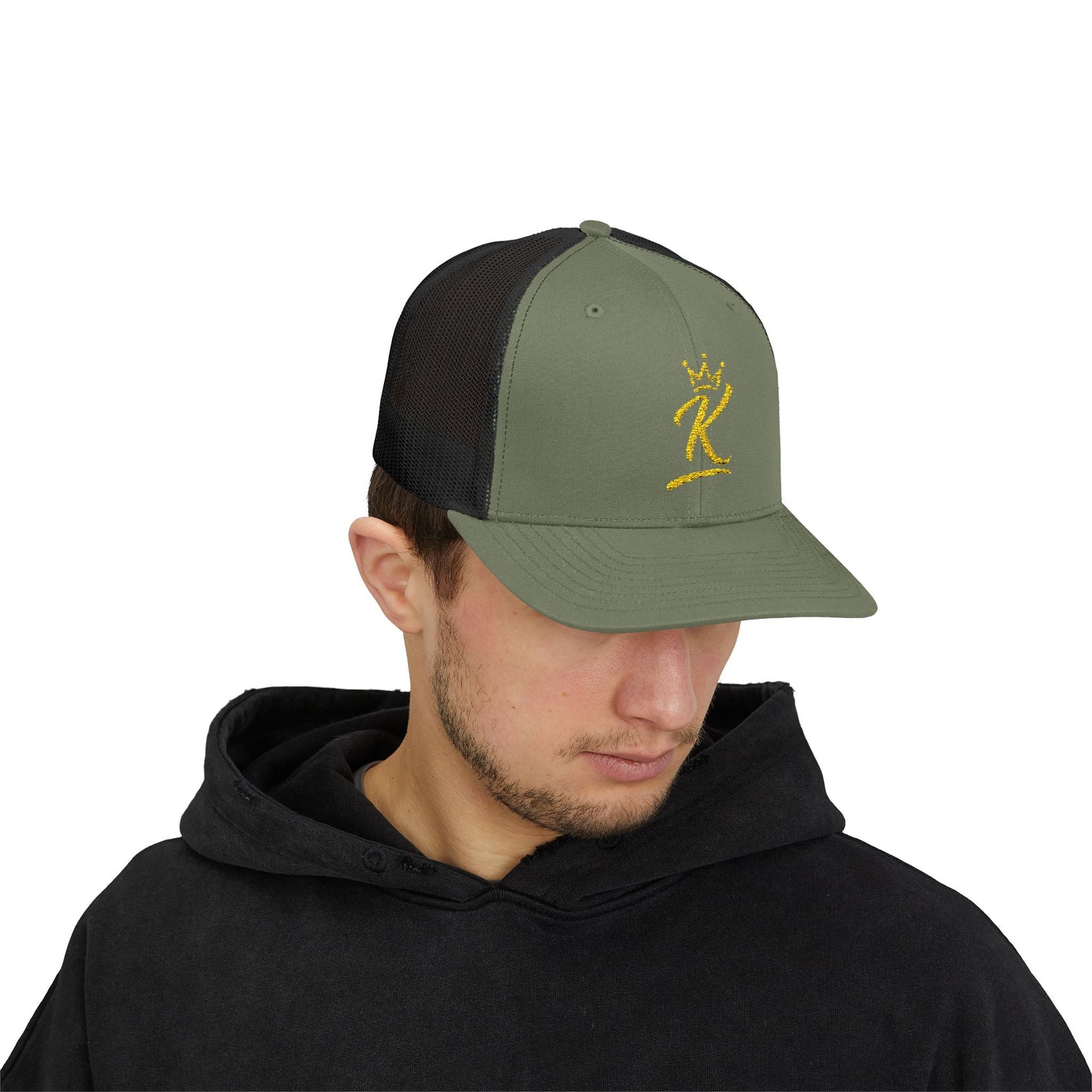 King 'K' Gold Script Snapback Trucker Cap