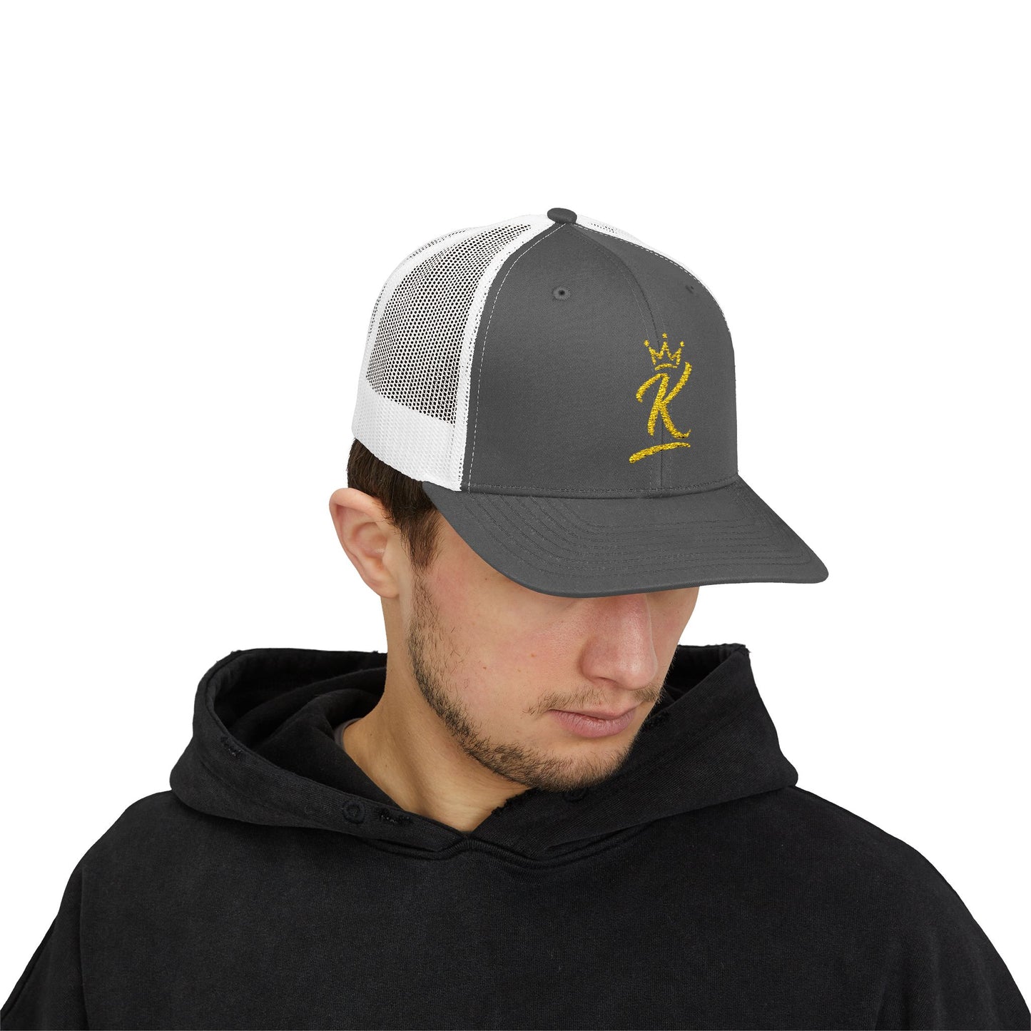 King 'K' Gold Script Snapback Trucker Cap