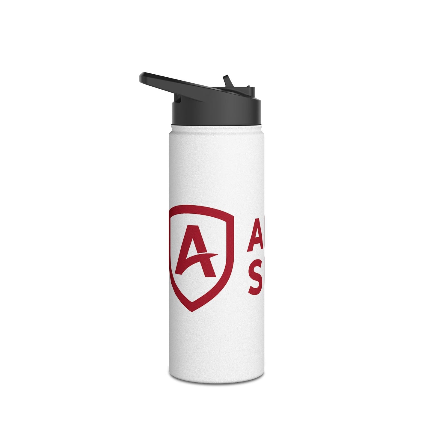 All‑In-1 Supps Stainless Steel Water Bottle — Red Shield Logo