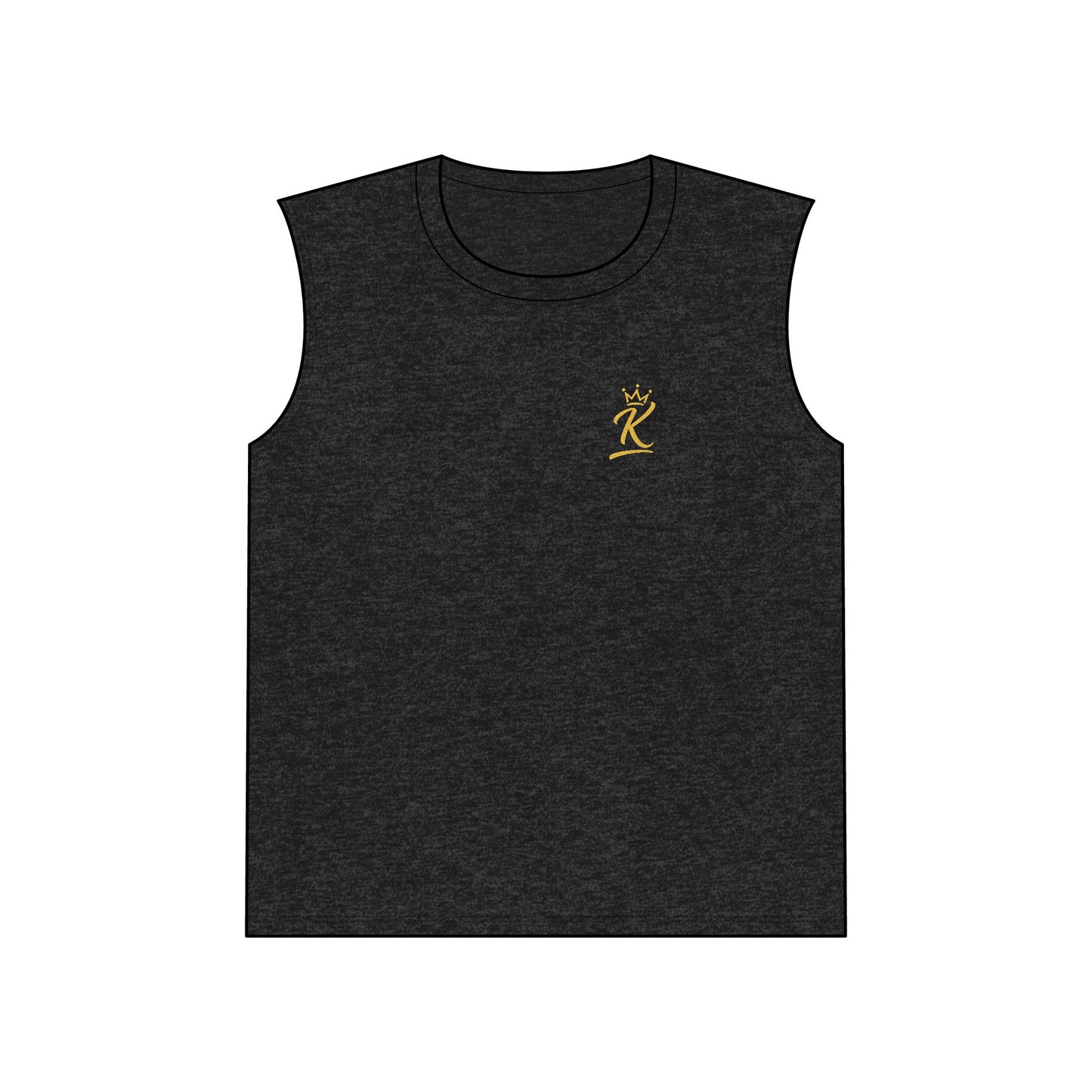 iamKing Muscle Tank — Sleeveless Graphic Tank Top with Gold Crown Logo