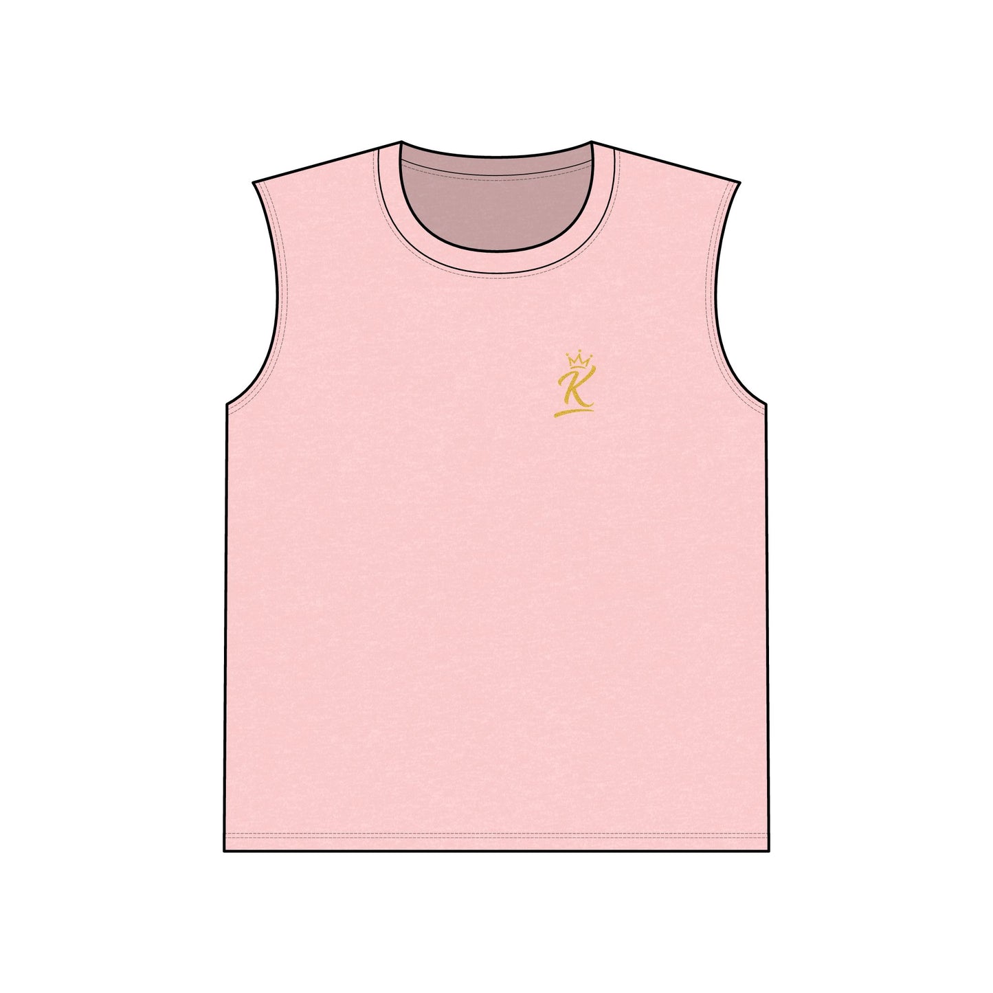 iamKing Muscle Tank — Sleeveless Graphic Tank Top with Gold Crown Logo