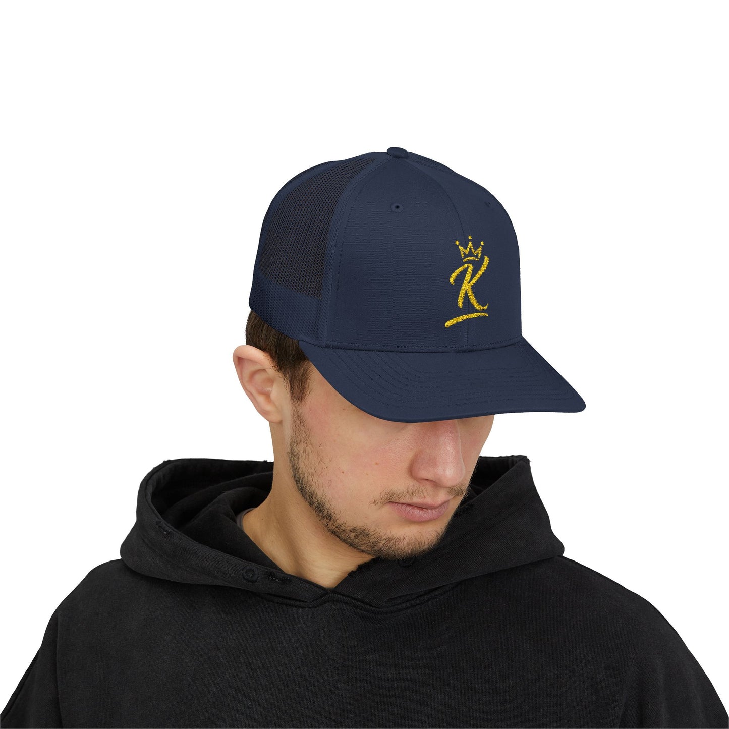 King 'K' Gold Script Snapback Trucker Cap