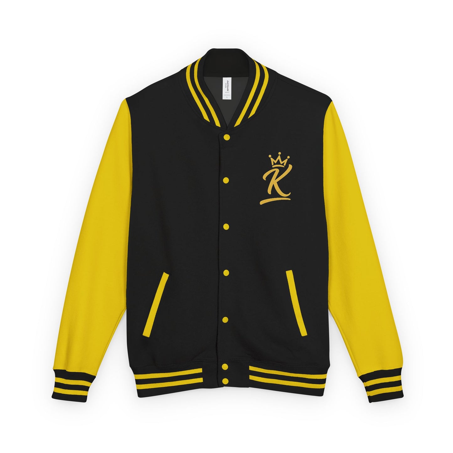 Letterman Jacket - 'iamKing' Gold Varsity Jacket (Fuel Your Best Self)