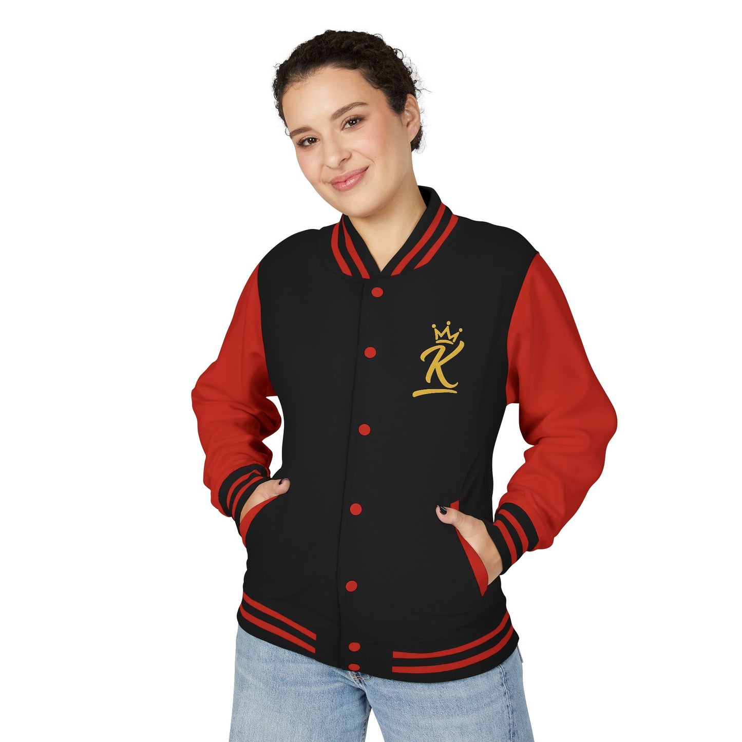 Letterman Jacket - 'iamKing' Gold Varsity Jacket (Fuel Your Best Self)