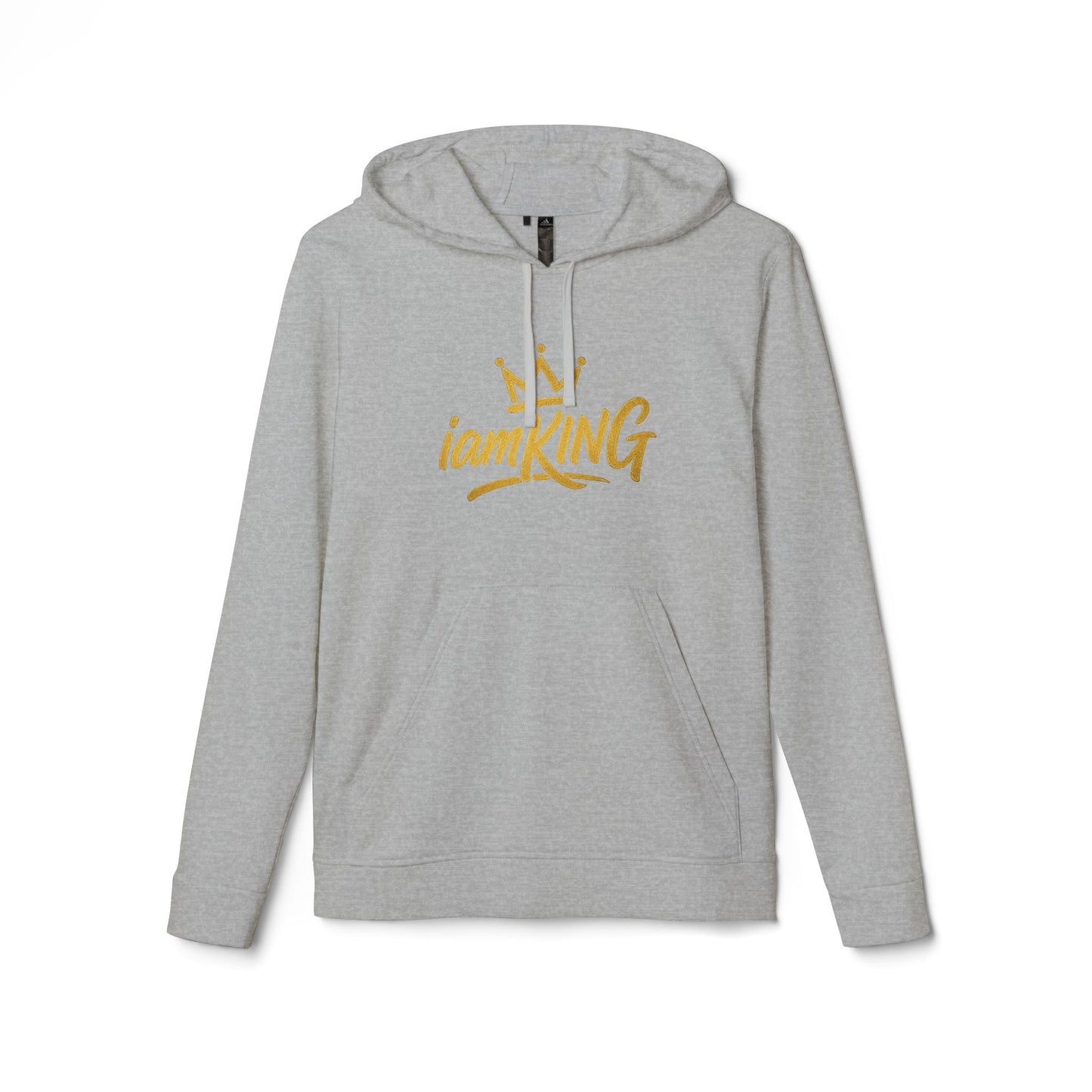 King Graphic Hoodie — "iamKING" Script Logo, Outlift Outlast Outwork Back Design
