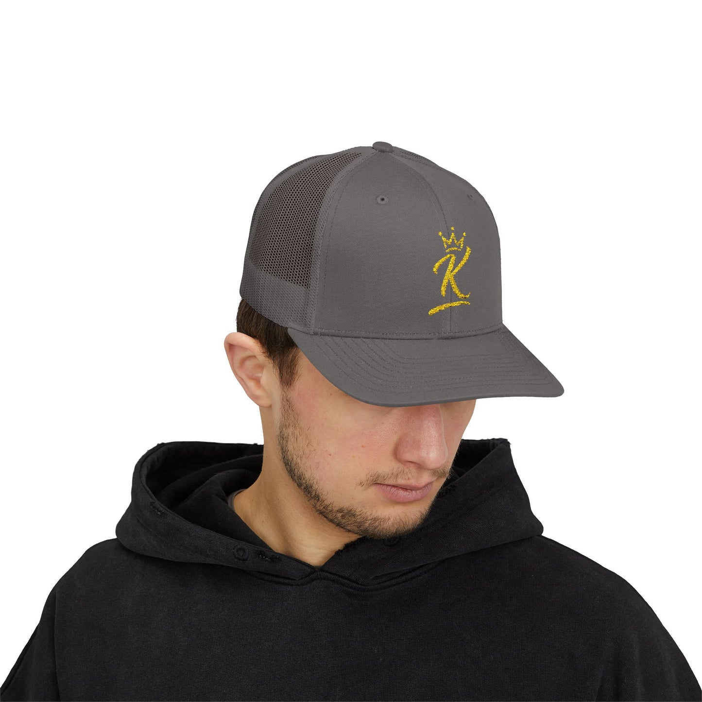 King 'K' Gold Script Snapback Trucker Cap
