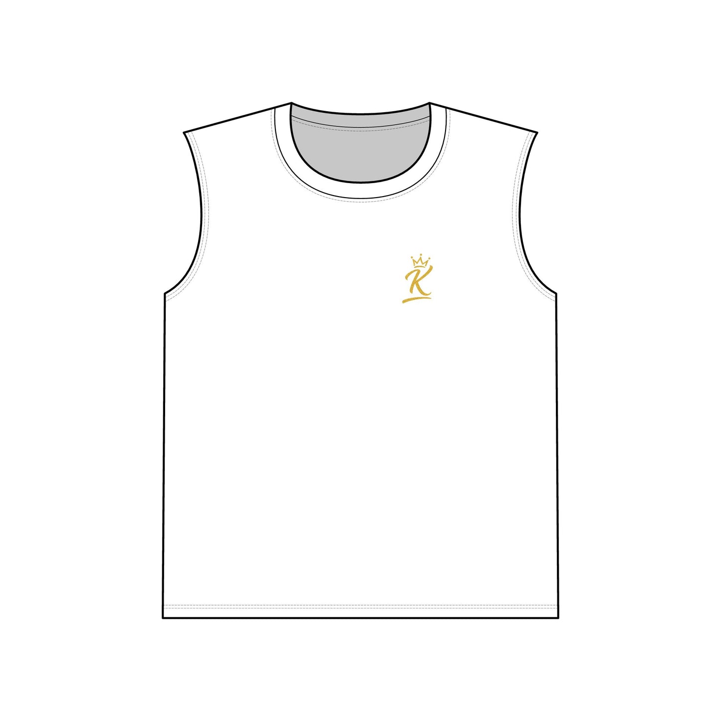 iamKing Muscle Tank — Sleeveless Graphic Tank Top with Gold Crown Logo