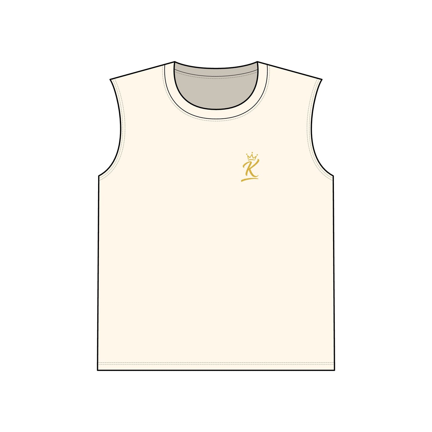 iamKing Muscle Tank — Sleeveless Graphic Tank Top with Gold Crown Logo