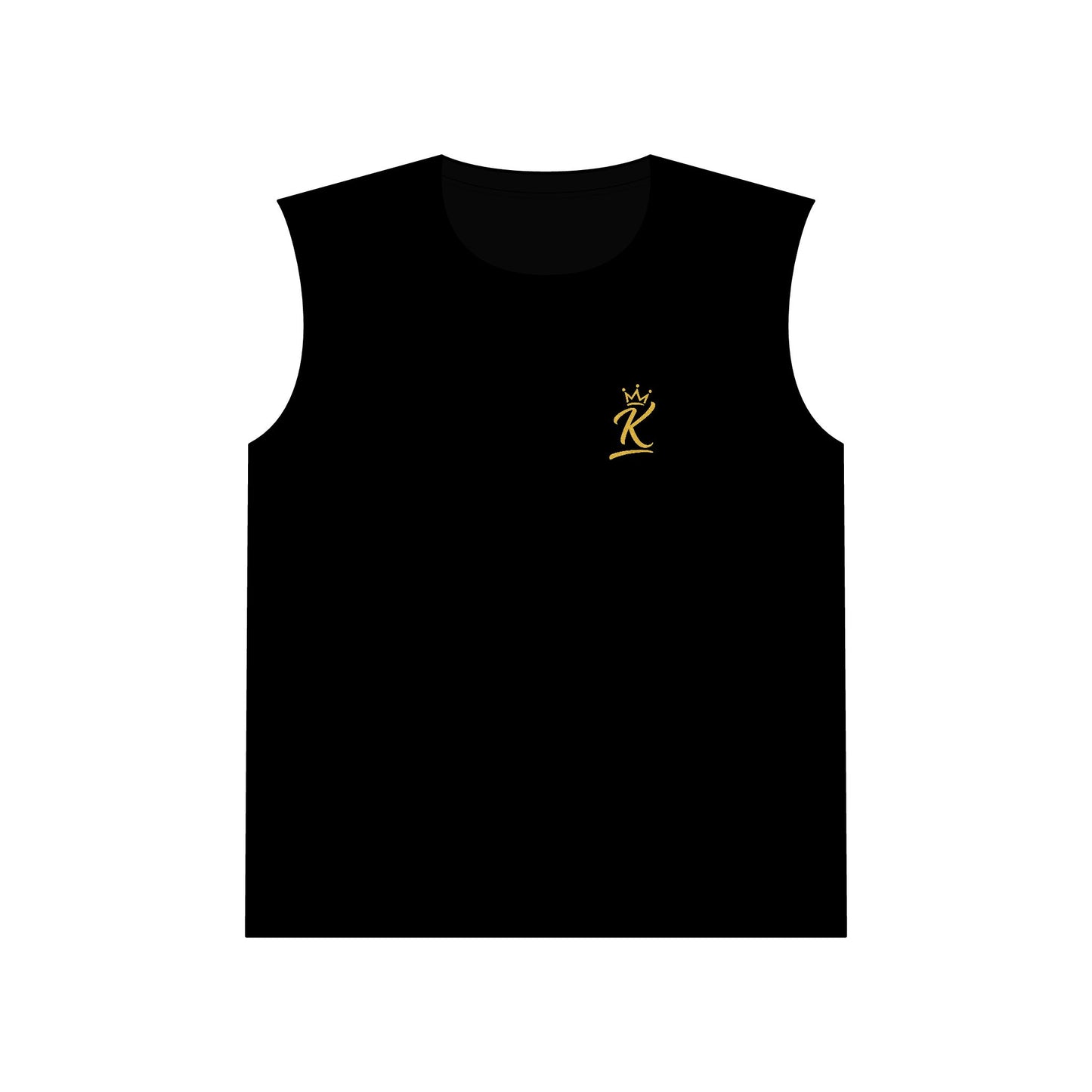 iamKing Muscle Tank — Sleeveless Graphic Tank Top with Gold Crown Logo