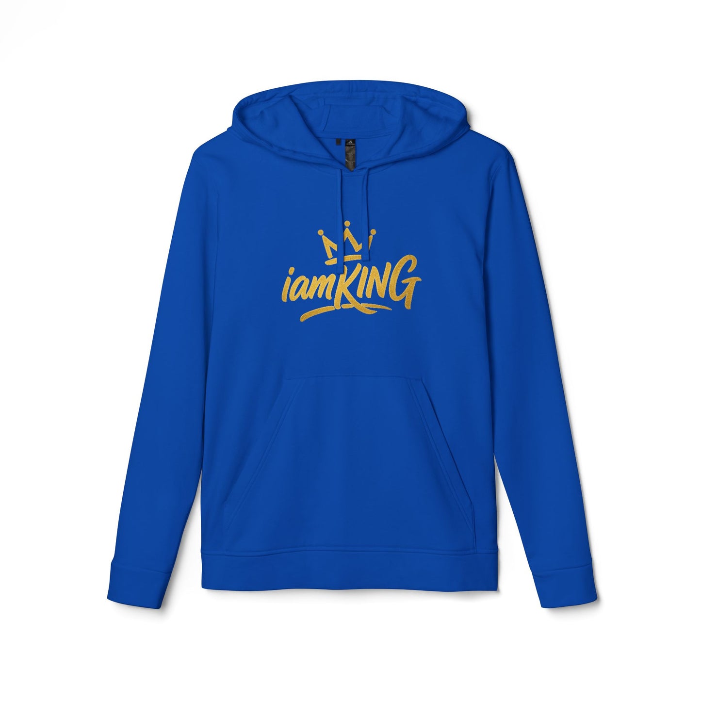 King Graphic Hoodie — "iamKING" Script Logo, Outlift Outlast Outwork Back Design