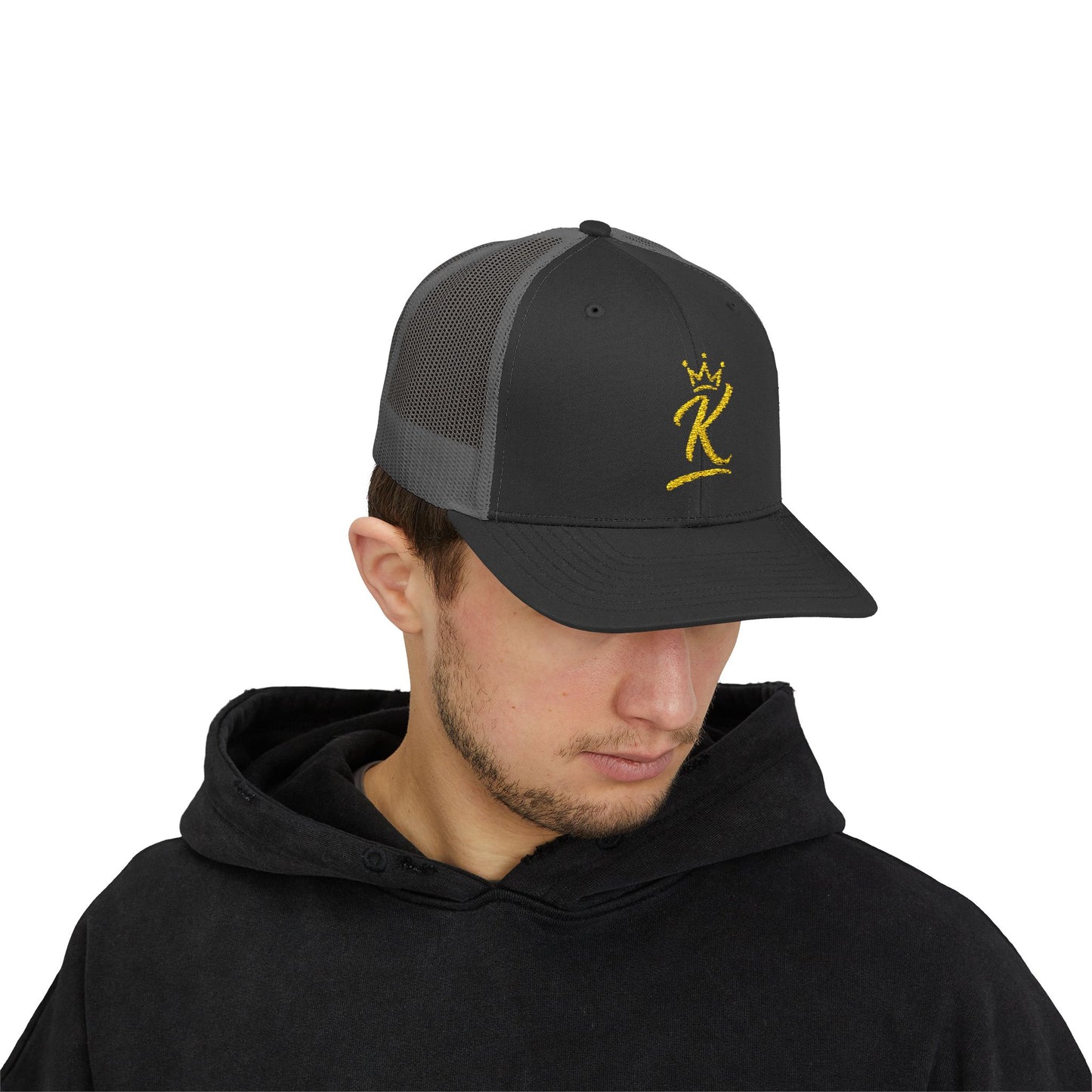King 'K' Gold Script Snapback Trucker Cap