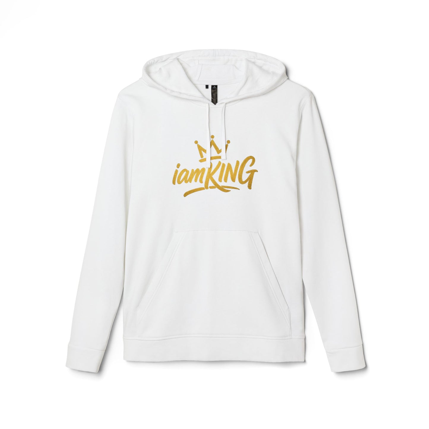 King Graphic Hoodie — "iamKING" Script Logo, Outlift Outlast Outwork Back Design