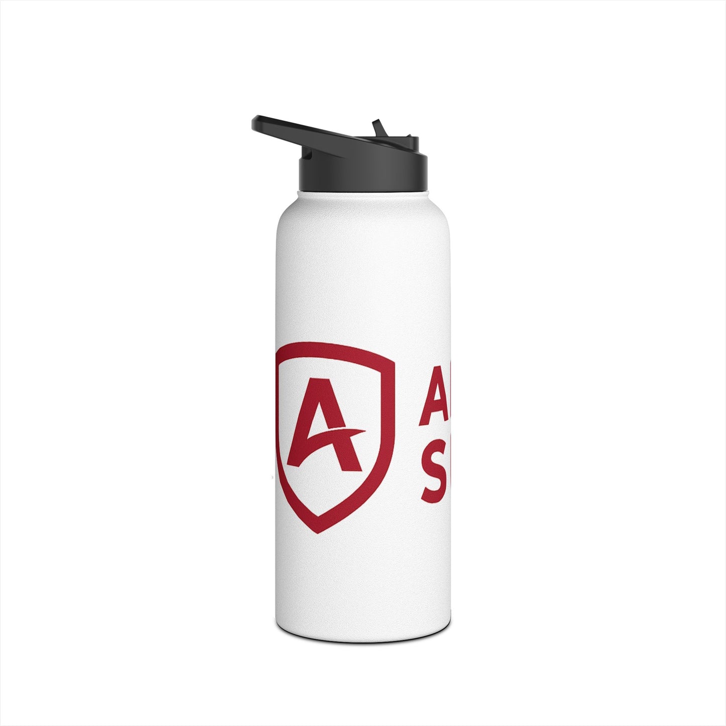 All‑In-1 Supps Stainless Steel Water Bottle — Red Shield Logo