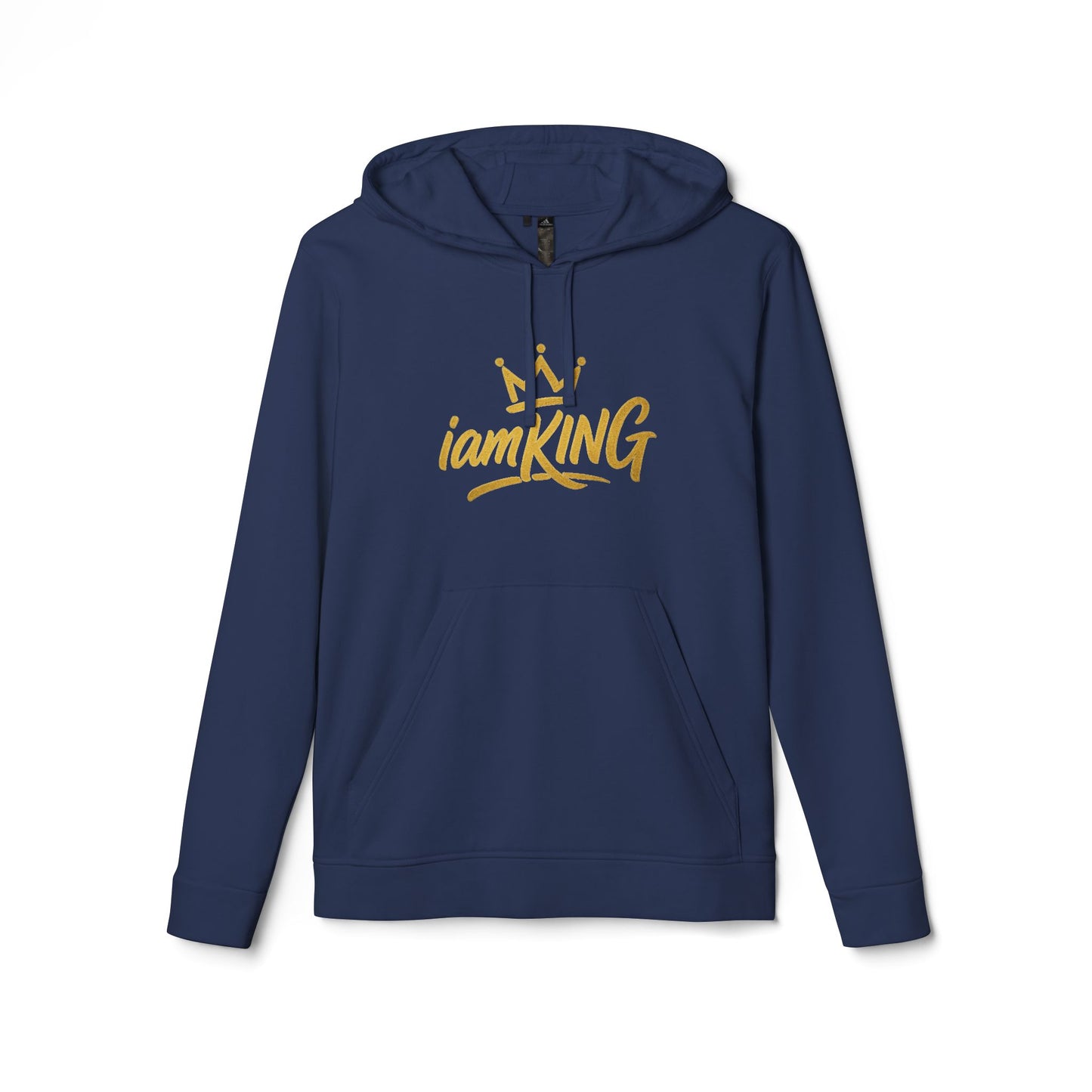 King Graphic Hoodie — "iamKING" Script Logo, Outlift Outlast Outwork Back Design